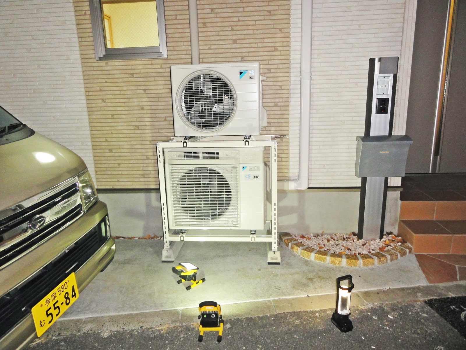 エアコン室外機架台2段置台